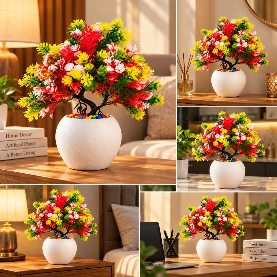 Maah Blooms Modern Bonsai Artificial Plant with Pot Price in India ...