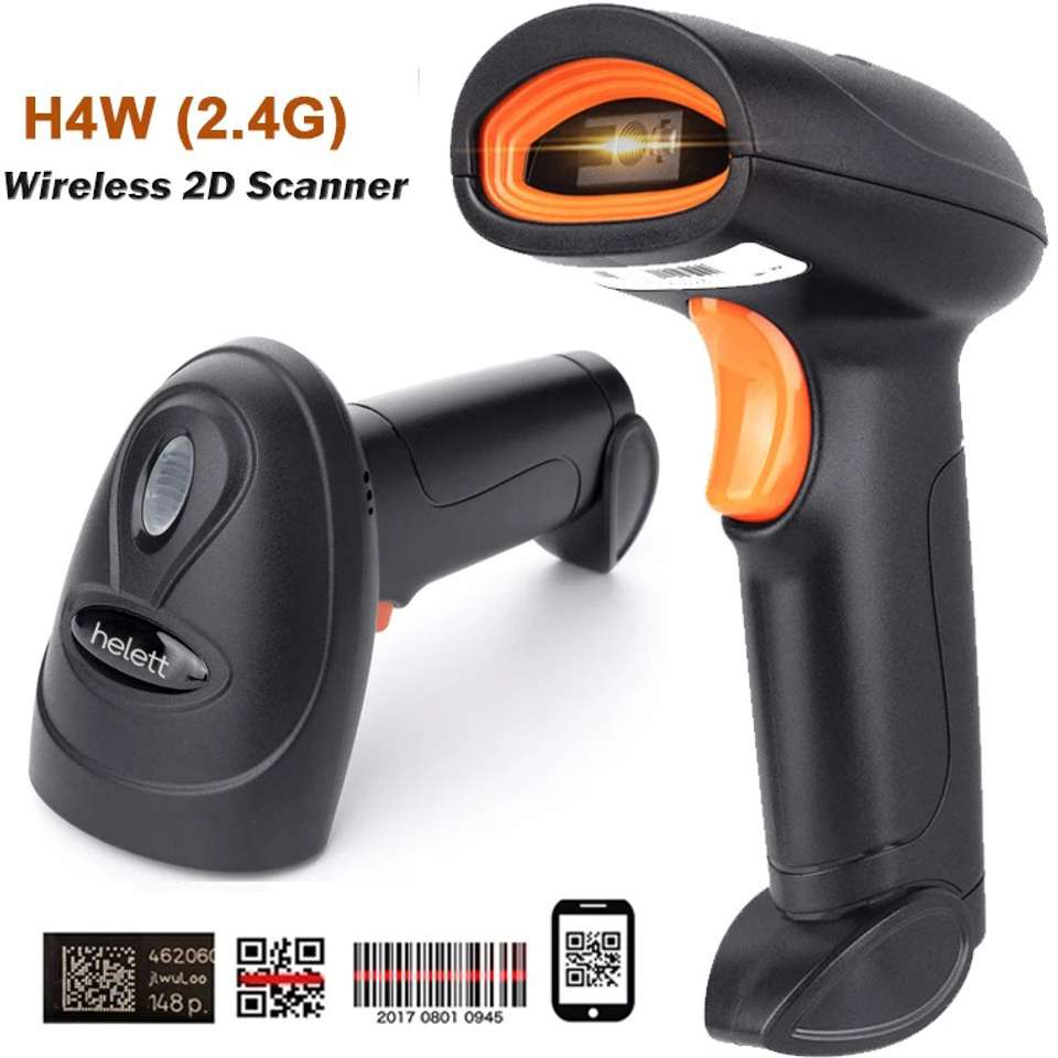 Scan Qr Code Indicator Helett HT20 Wireless Barcode Scanner 1D&2D QR Code 2in1 Wireless and ...