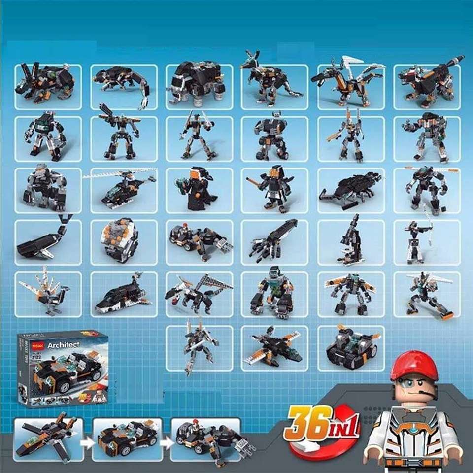 SR Toys 36 in 1 Architect Building Blocks Set for kids(256+ Pieces ...