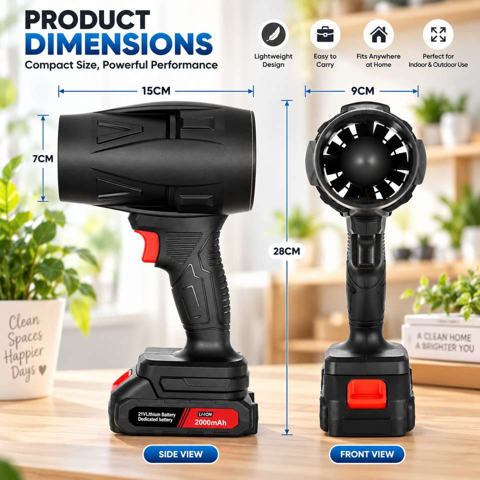 ATOMWISE 48V Turbo Air Blower Rechargeable Air Duster for Car & Home ...