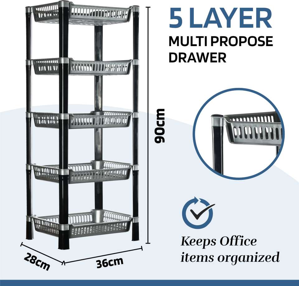 HOMESTIC by Kuber Industries 5-Tier Multipurpose Racks For Storage ...