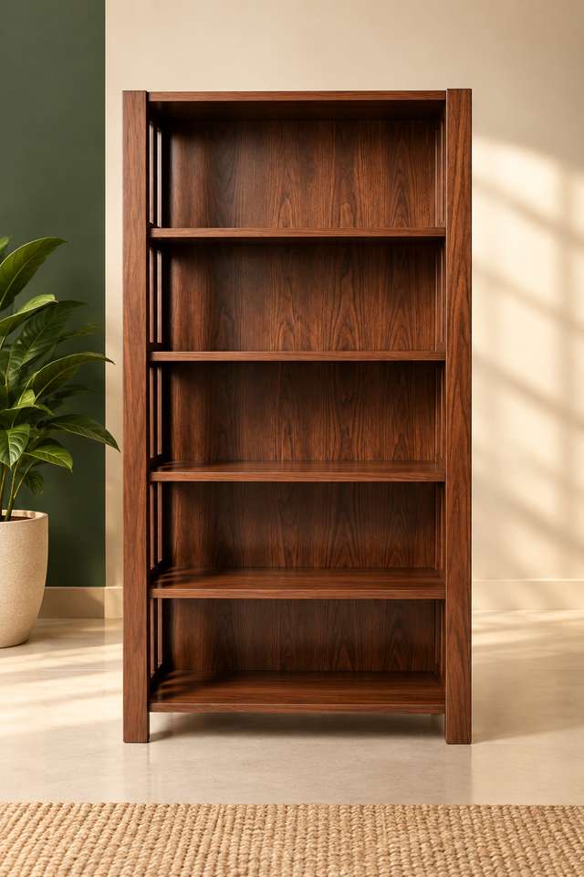 Woodoska WOODOSKA Classic Sheesham Bookshelf Solid Wood Open Book Shelf ...