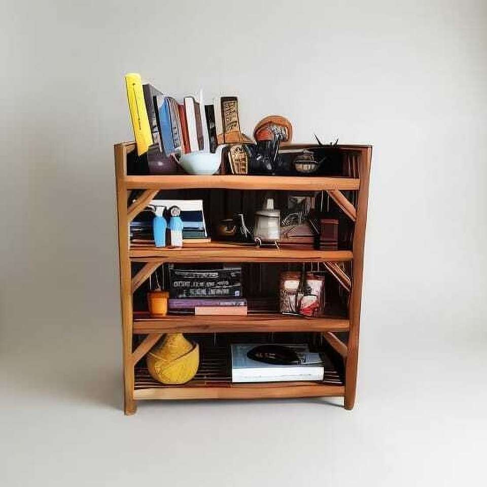QUEES Bamboo Open Book Shelf Price in India - Buy QUEES Bamboo Open ...