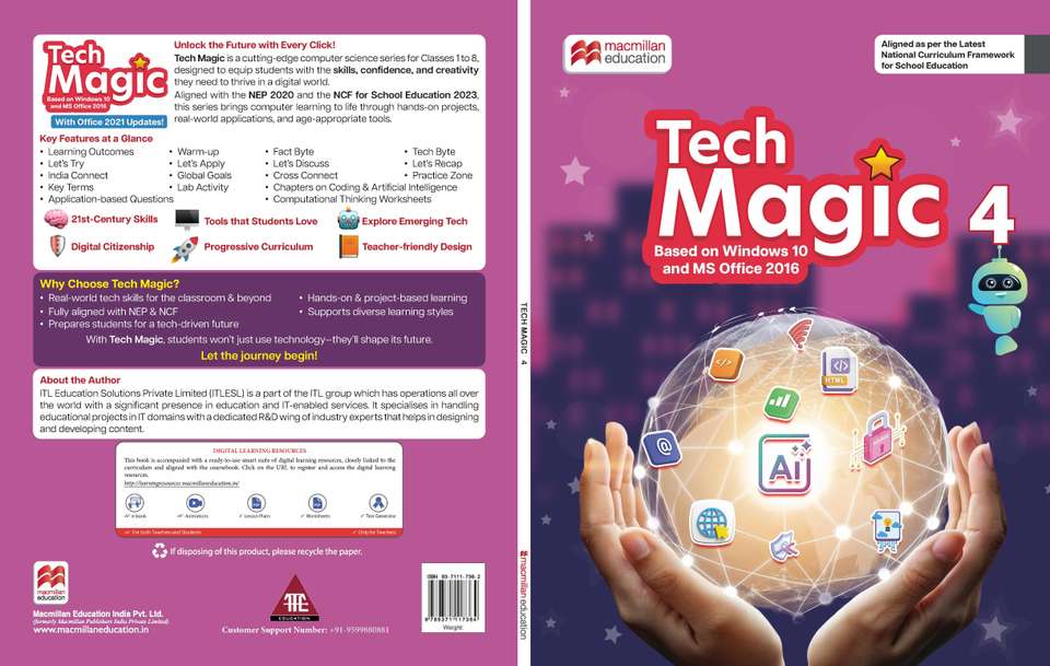 Original Computer Coding Language Tech Magic 2026 Class 4 Computer Science series | Windows 10, MS Office ...