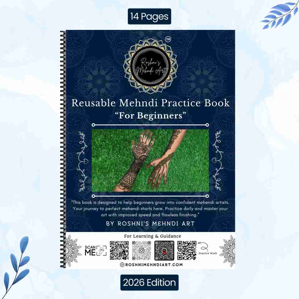 Henna Reusable Mehndi Practice Book - 