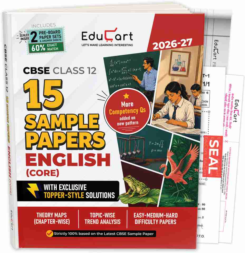 Work Book Samples Educart CBSE Sample Paper Class 12 2026-27 English Core with Topper ...