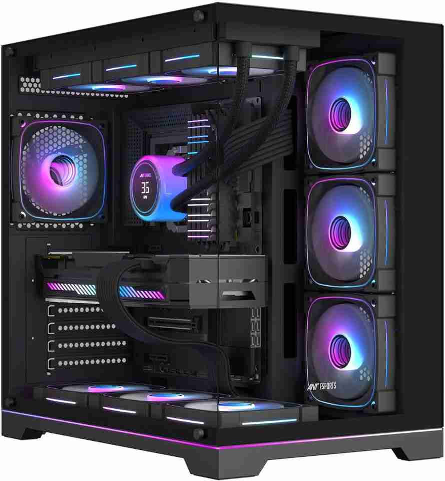 Ant Esports Crystal X7 Pro Max ATX, Micro ATX, Mini ITX with 7 ARGB ...