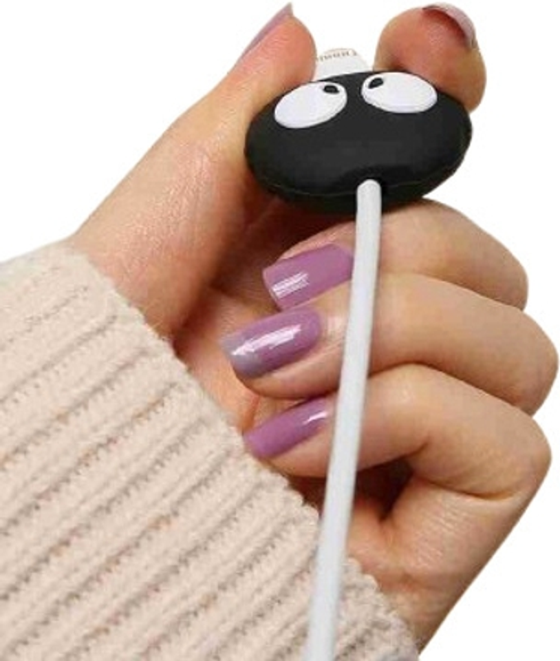 KNJ Soot Sprite Style Charger Cover for 18W & 20W – Cute Black Cable ...