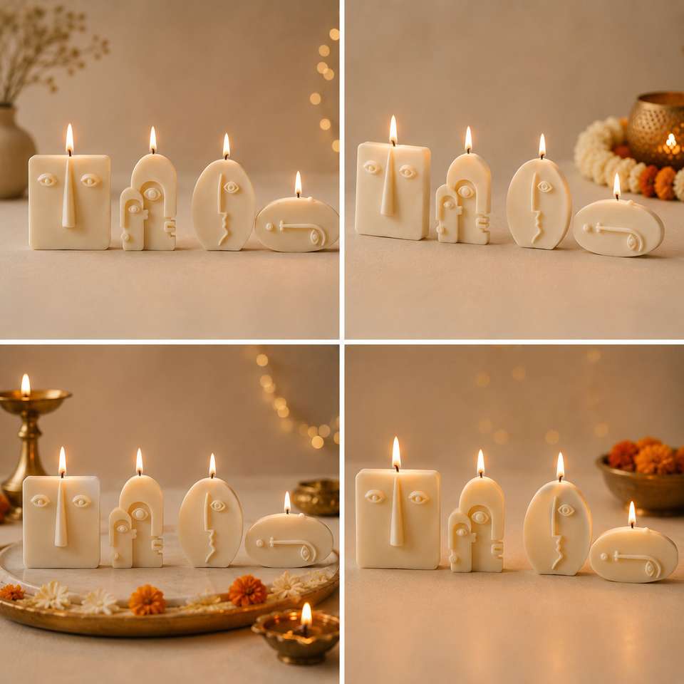 Spark Soul Candles 4 Face Candle Set Candle Price in India - Buy Spark ...