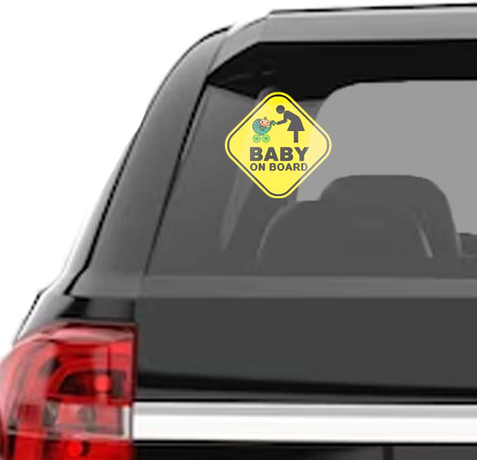Sticker Emergence Number Baby Moo Baby On Board, Baby Car Sign Emergency Sign Price in India ...