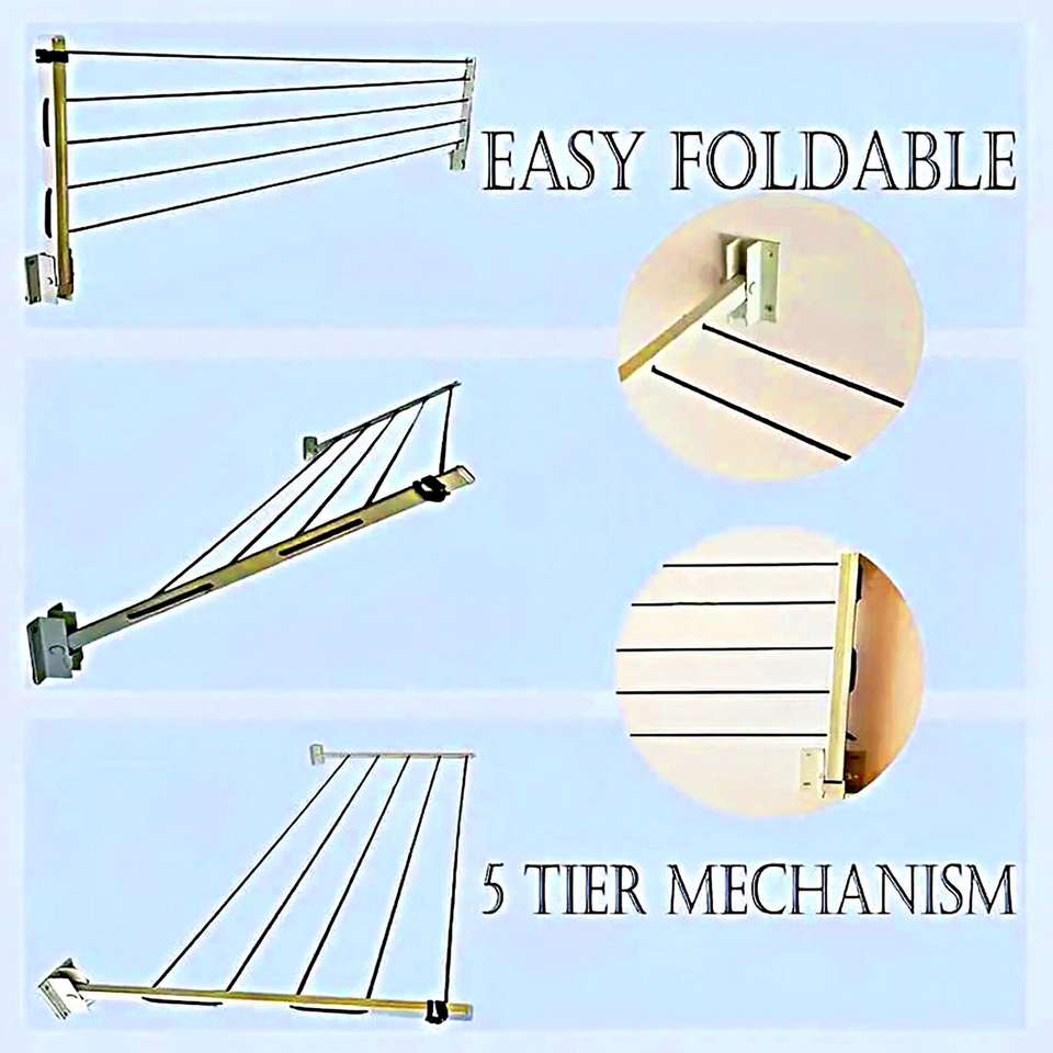 Sliver R UAFASHION Steel Wall Cloth Dryer Stand DRYRACK-101 Price in India - Buy ...