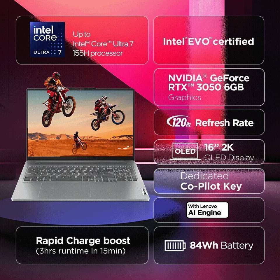 Lenovo IdeaPad Pro 5 2K OLED AI PC Intel Core Ultra 9 185H - (32 GB/1 ...
