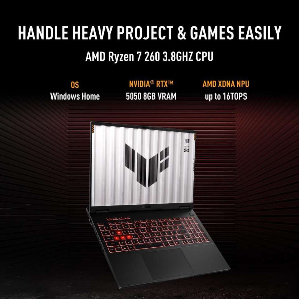 ASUS TUF Gaming A16 (2026) AMD Ryzen 7 260 - (16 GB/512 GB SSD/Windows ...
