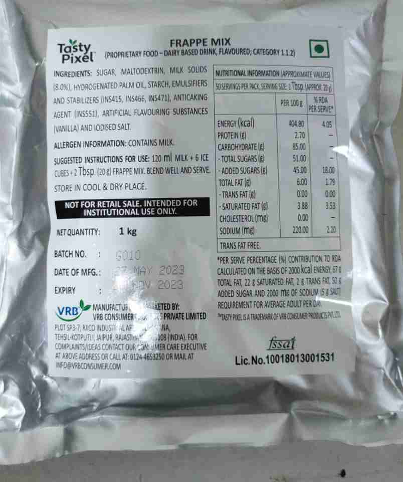Veeba FRAPPE MIX 1kg Price in India - Buy Veeba FRAPPE MIX 1kg online ...
