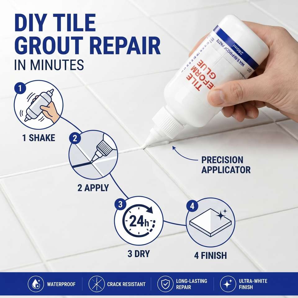 CRKARTO Premium Waterproof Tile Gap Filler & Grout Sealer Agent Crack ...