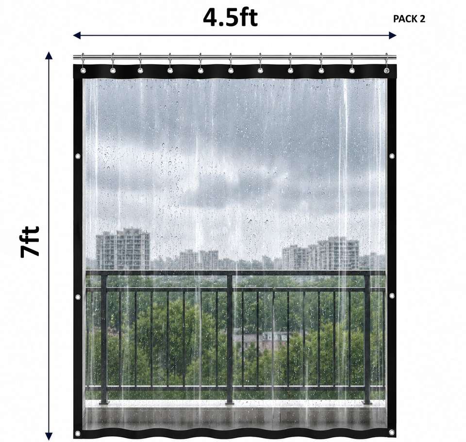 Key Card Raft Lifekrafts 213 cm (7 ft) Sliding/Patio Door PVC Transparent Curtain ...