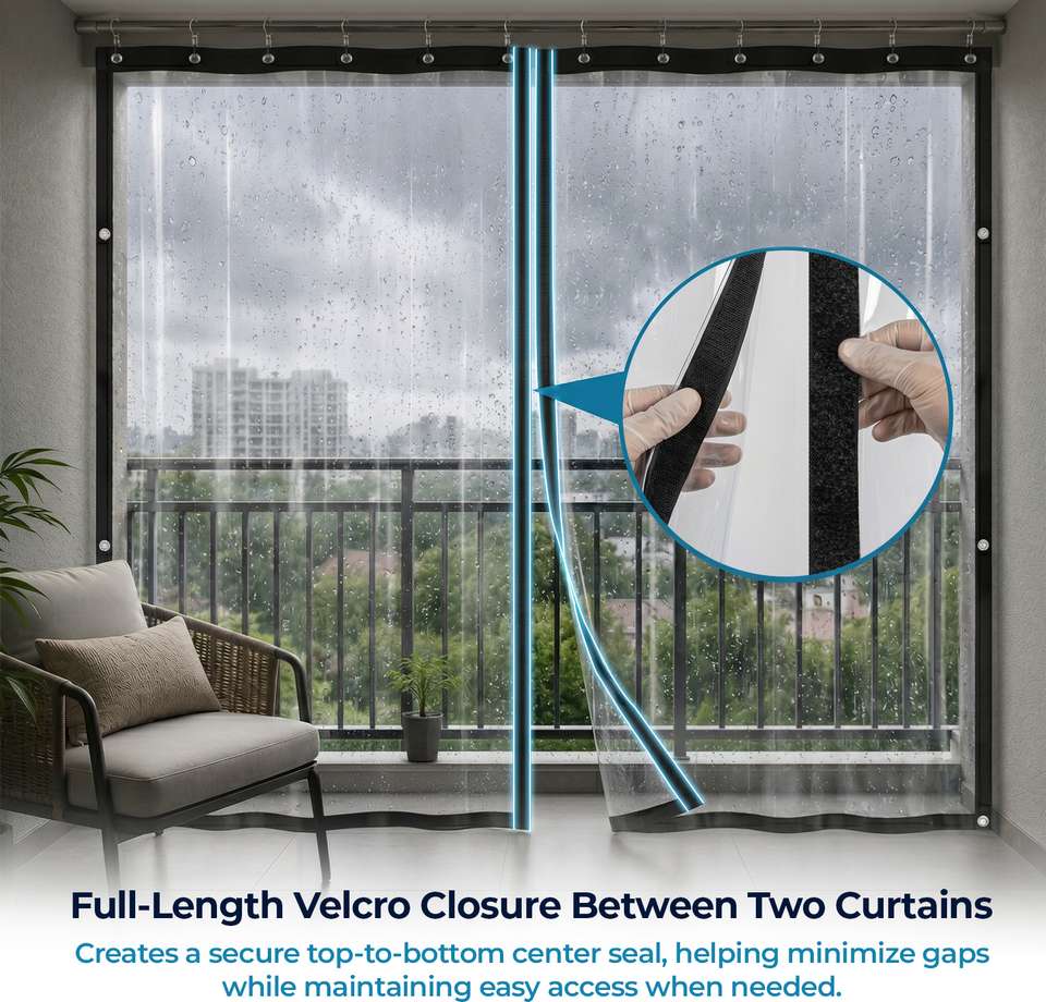 Key Card Raft Lifekrafts 213 cm (7 ft) Sliding/Patio Door PVC Transparent Curtain ...