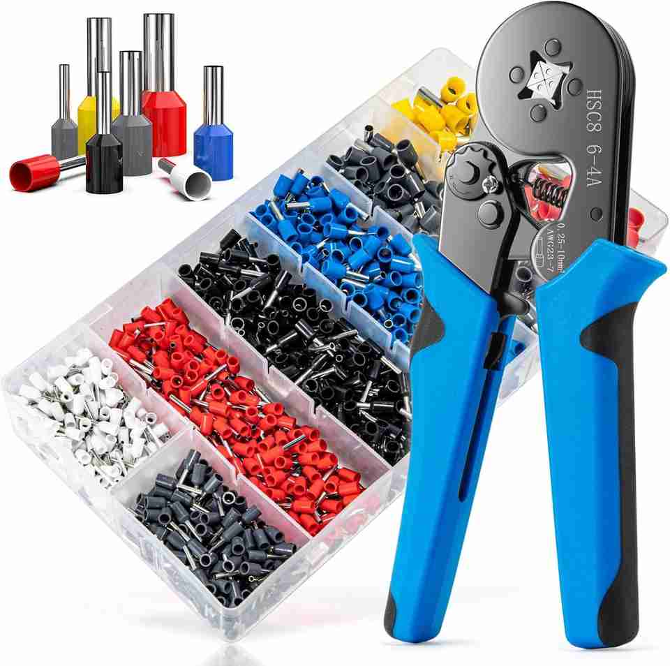 Ferrlule AS TOOL CENTER Wire Crimping Tool Kit, Ferrule Crimping Plier 1200pcs ...