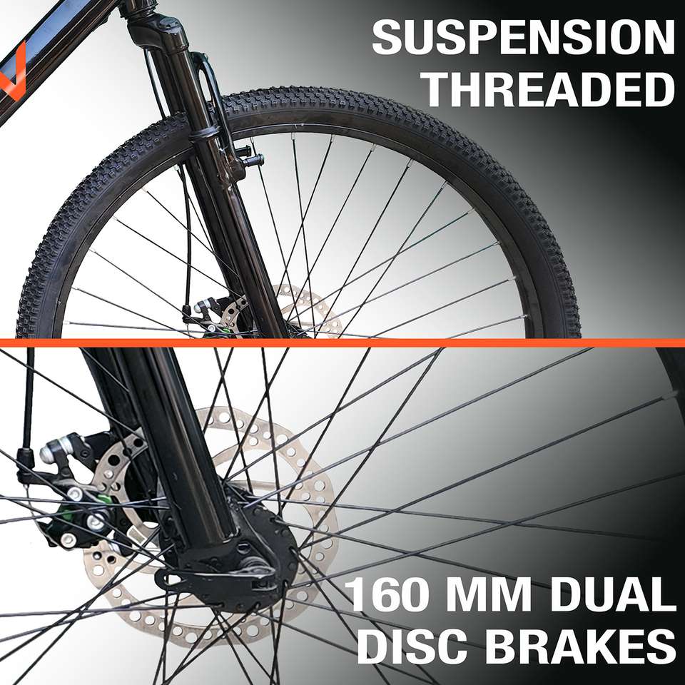 Crow ATOM SINGLE SPEED | DUAL DISC BRAKES |FRONT SUSPENSION FORK | MTB ...