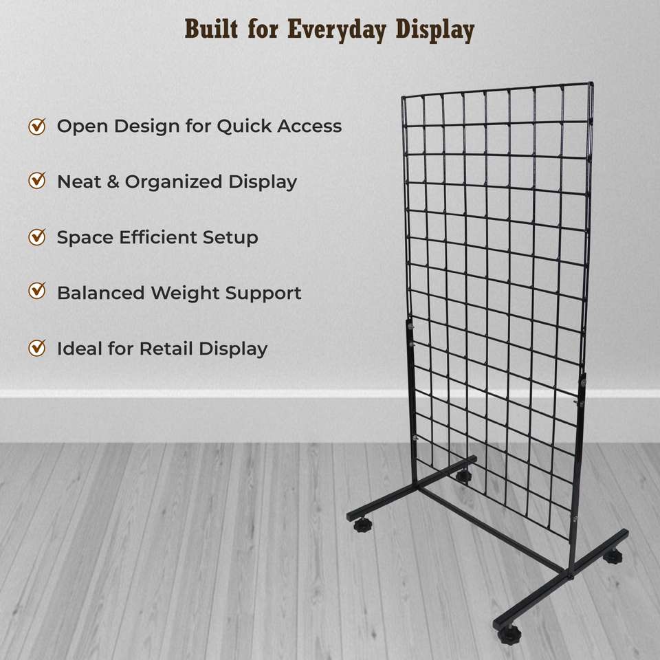 SONRET Grid Display Rack For Shop Metal Display Unit Price in India ...