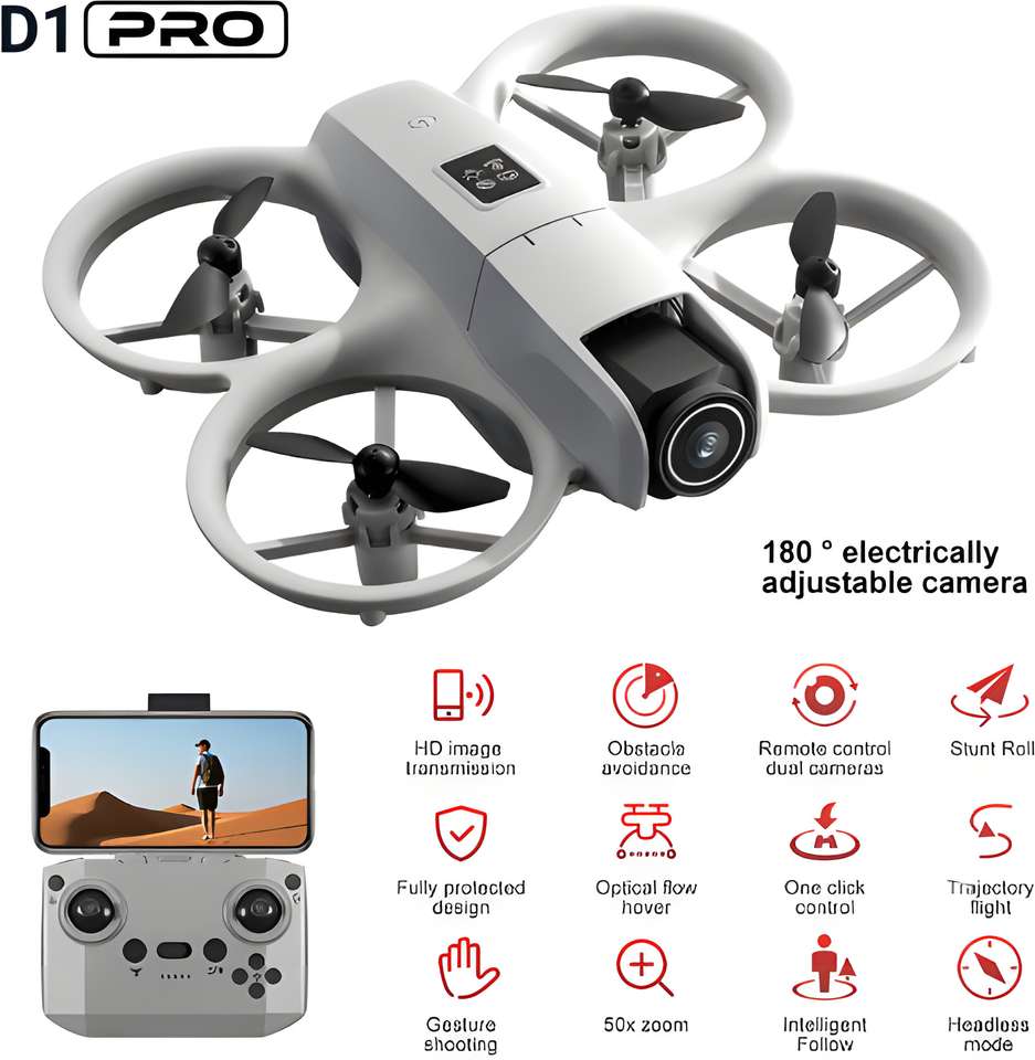 Ezerio D1 PRO Drone with HD Camera | WiFi FPV, RTH, Foldable Design ...