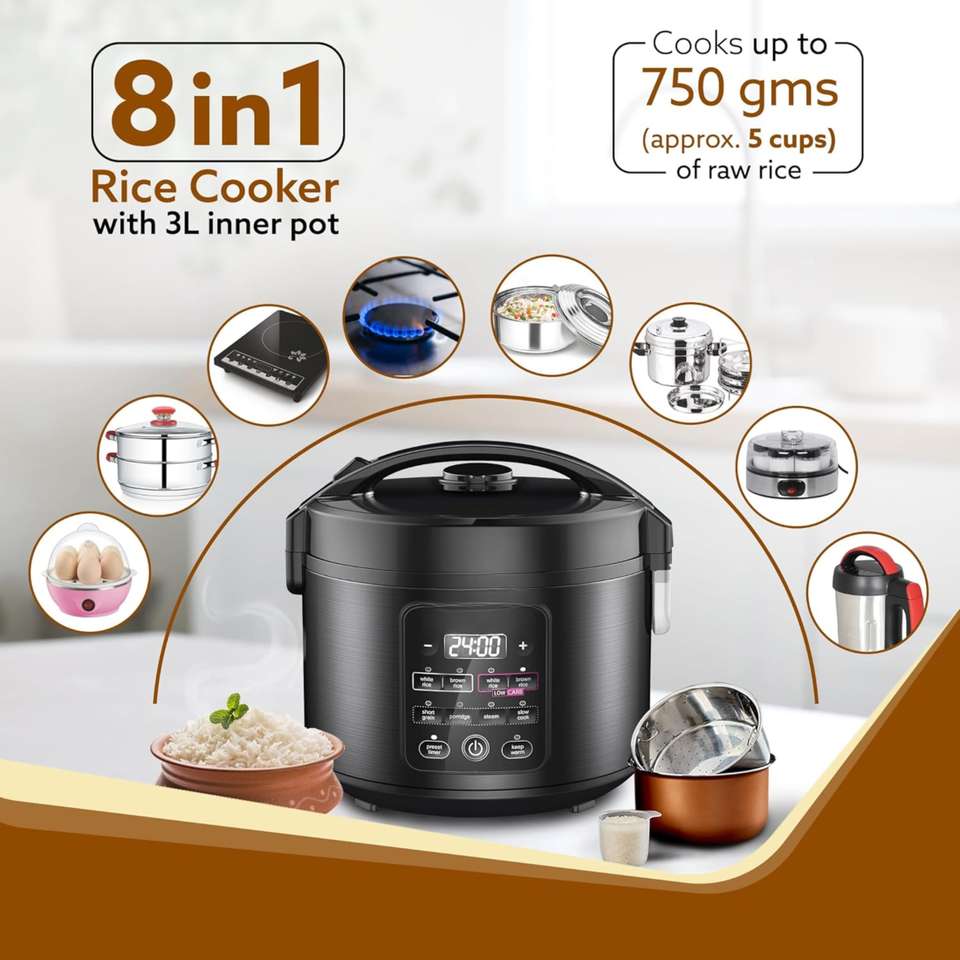 Drumstone 3L | 8 Cooking Modes | 24H Preset Timer | 12H Keep Warm ...