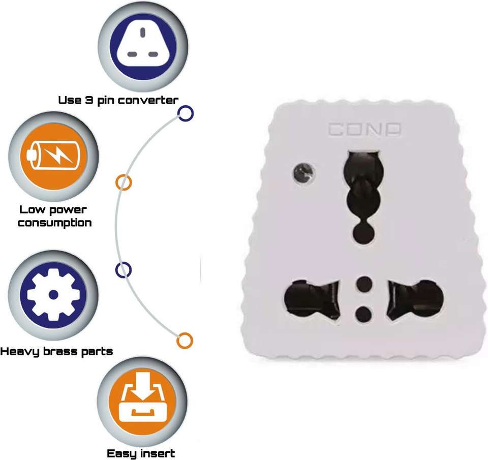 CONA Toto 6A to 16A Converter Multi Plug + Indicator | Pack of 2 ...
