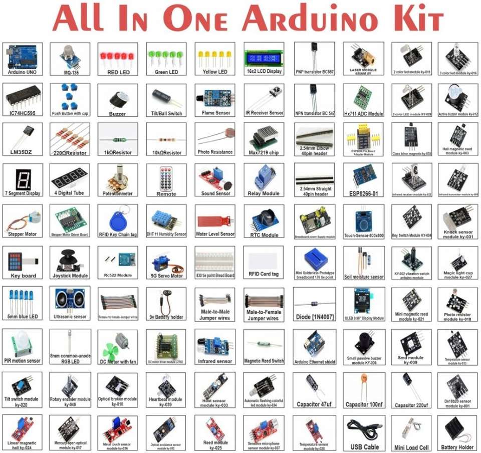 SunRobotics Mastering Arduino - All in One Arduino Kits(100+ Components ...