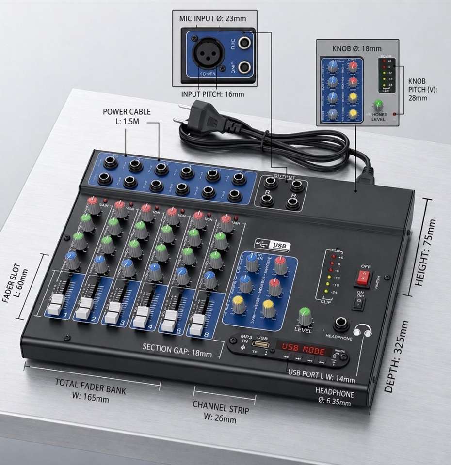 EASTRA Stranger Digital Echo Mixer EMM-6 USB High Quality Electronic ...