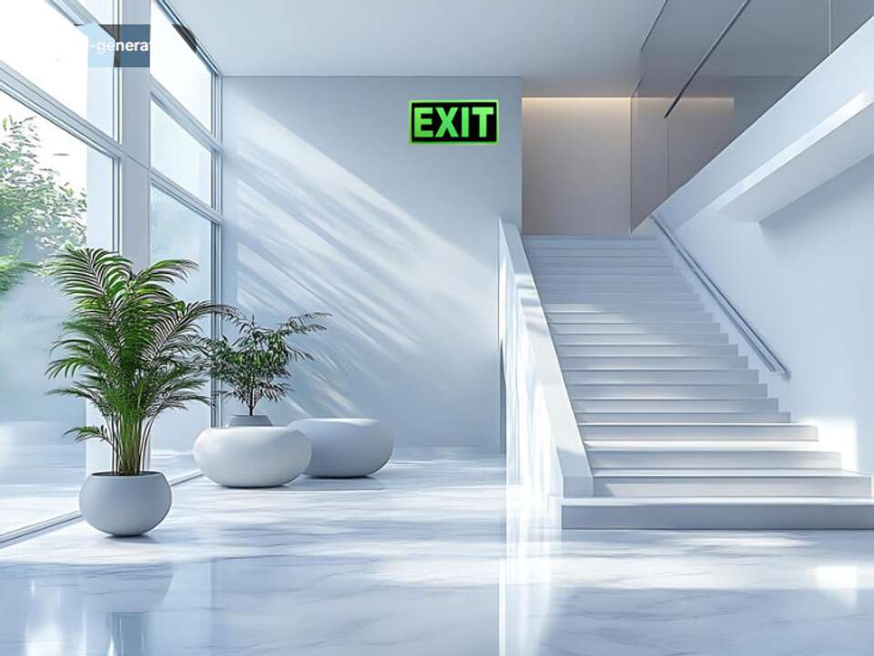 Signved Night Glow Exit Signage Board, Radium Emergency Sign, 16x8 ...