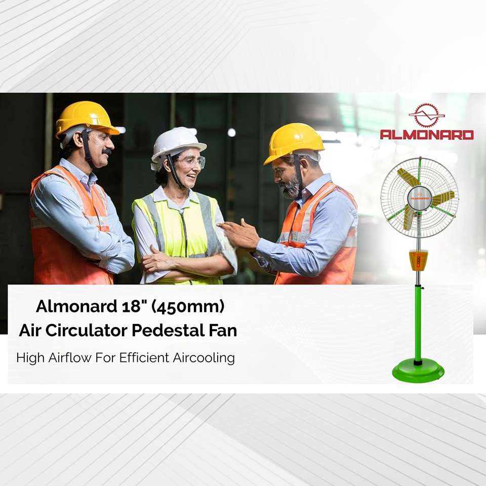 almonard Heavy Duty Pedestal Air Circulator 18 inch with 1 Year ...