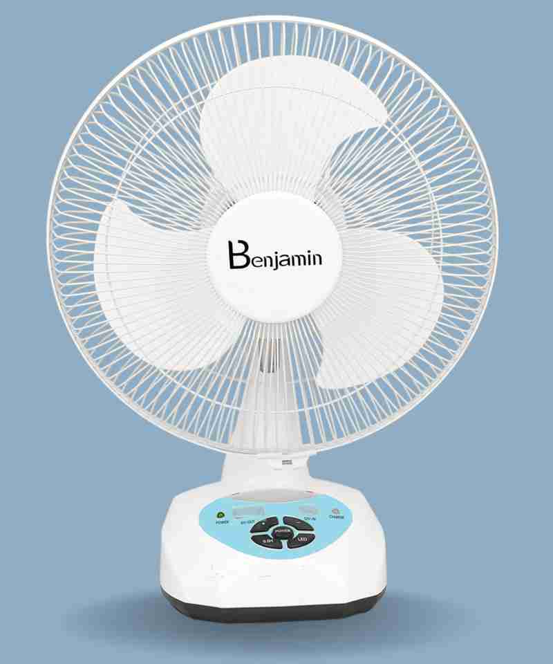 Benjamin BEN-5912Lithium AC DC Rechargeable Fan 12 Inch Big Blade ...