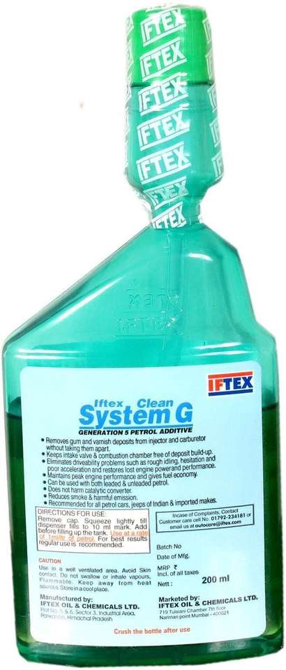 IFTEX CLEAN SYSTEM G Fuel Injector Cleaner Price in India - Buy IFTEX ...