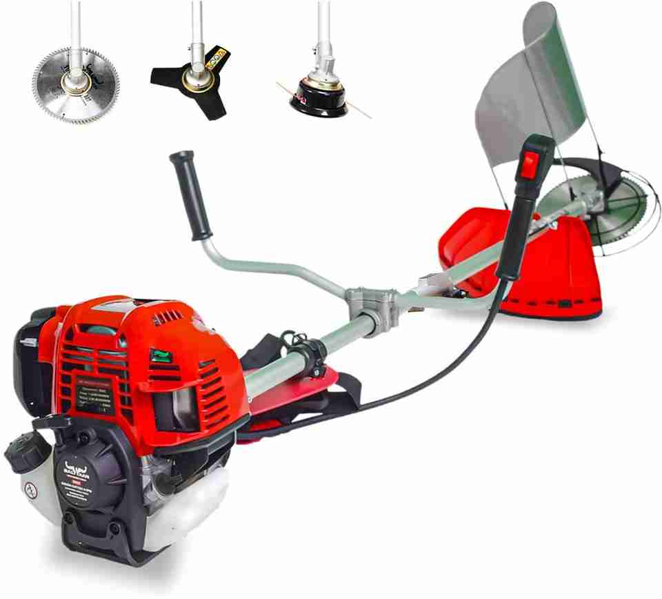 Balwaan Krishi Side Pack Brush Cutter (Red), 50cc 4 Stroke Petrol ...