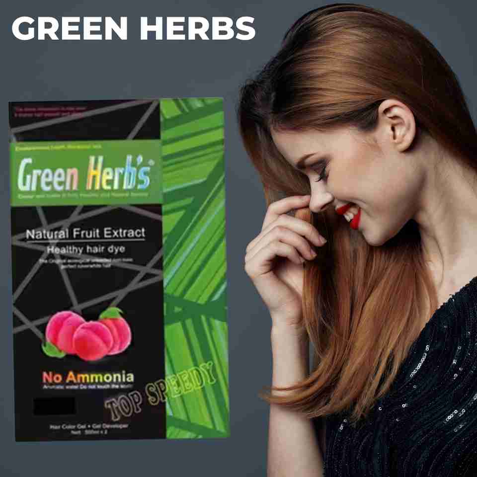 Green Herbs Herbal Hair Colour Gel 1000ml | Natural Hair Dye | Ammonia ...