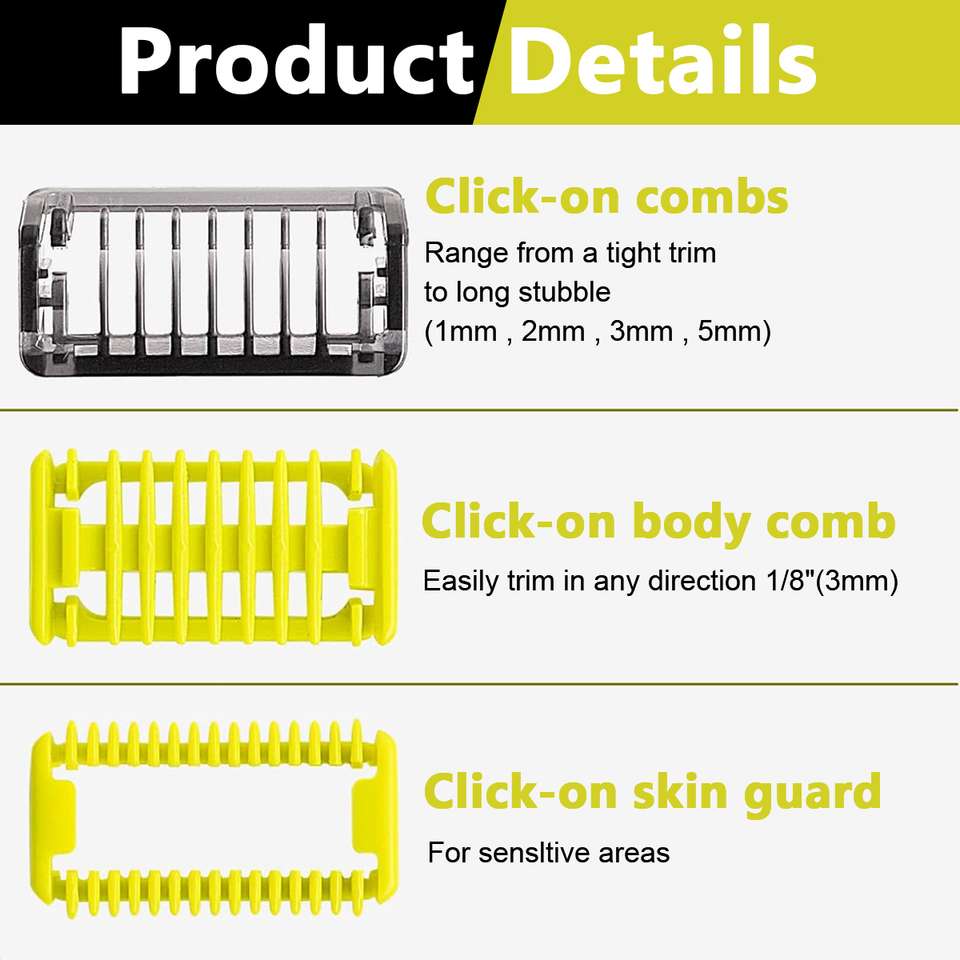 Zibuyu Guards Set for Phillips One Blade, Attachment for Hybrid ...