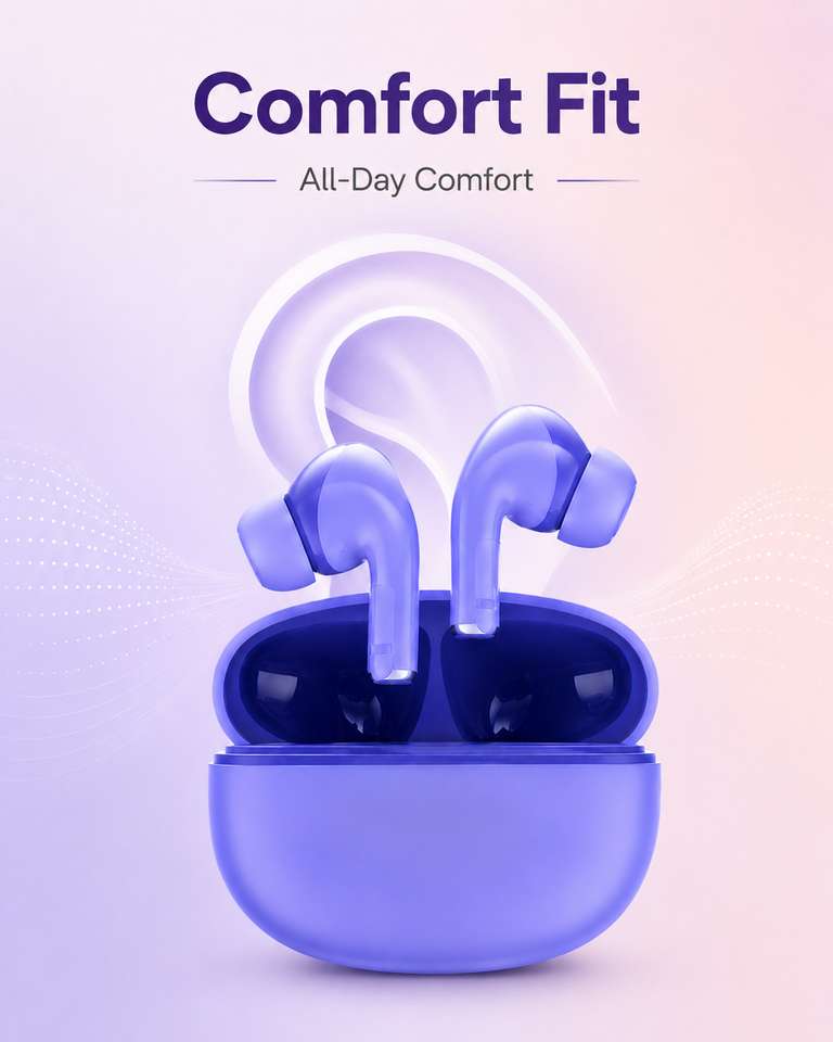 Hd Tech Support Icon YAROH Luckypods Bluetooth Earbuds with Low Latency & HD Mic for Calls ...