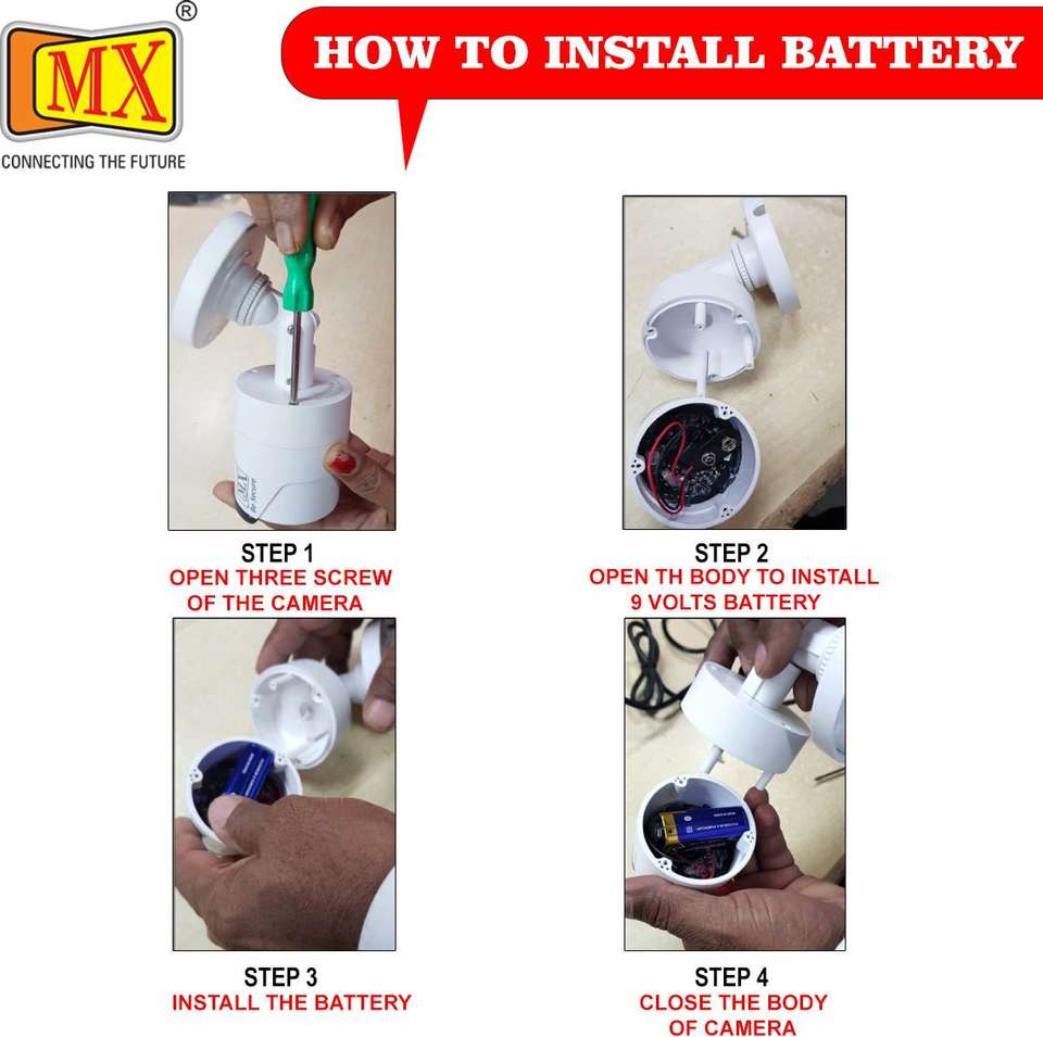 Fake Camera Set Up MX MX DM2_4 Dummy Fake Security Wireless Bullet CCTV Camera Security ...