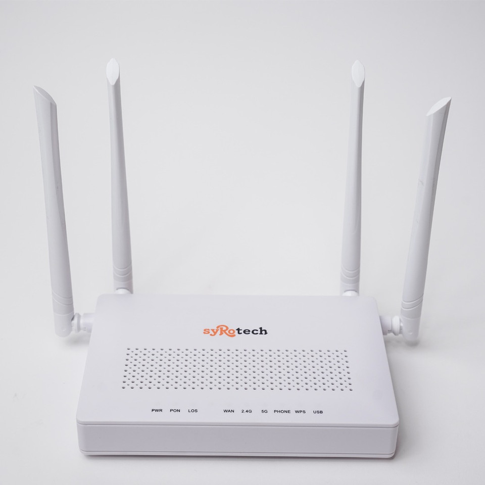 Syrotech SY GPON 2010 WADONT Dual Band XPON ONT with 4 Antenna Fiber ...