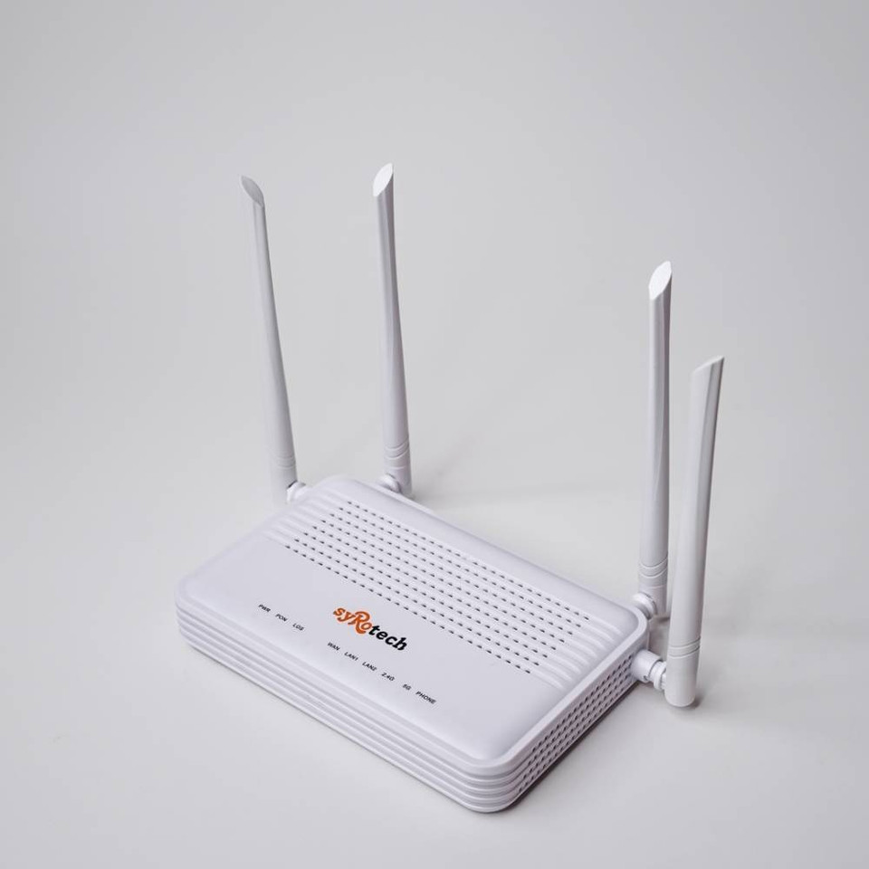 Syrotech SY GPON 2010 WADONT Dual Band XPON ONT with 4 Antenna Fiber ...