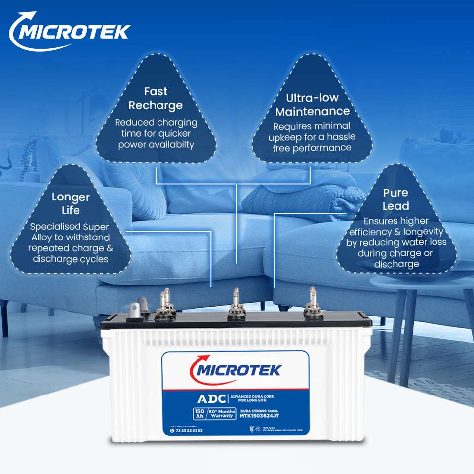 Microtek 48 Months Warranty Tubular Inverter Battery Price in India ...