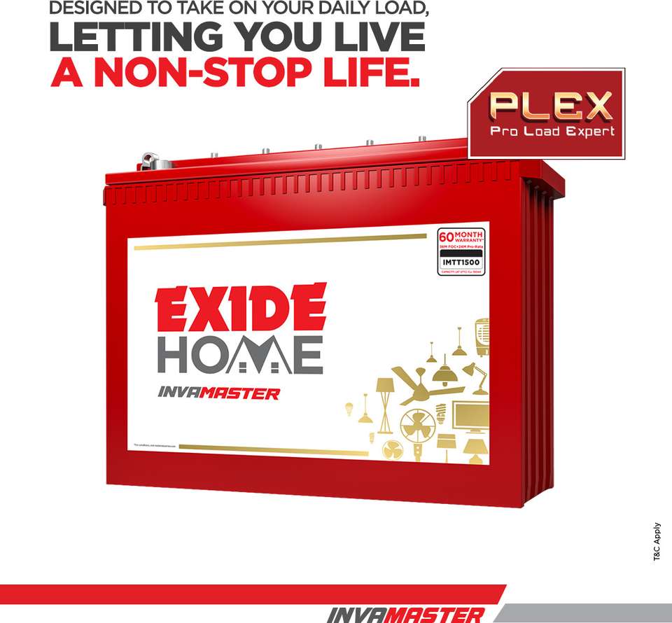 EXIDE 60 Months Warranty Tubular Inverter Battery Price in India - Buy ...