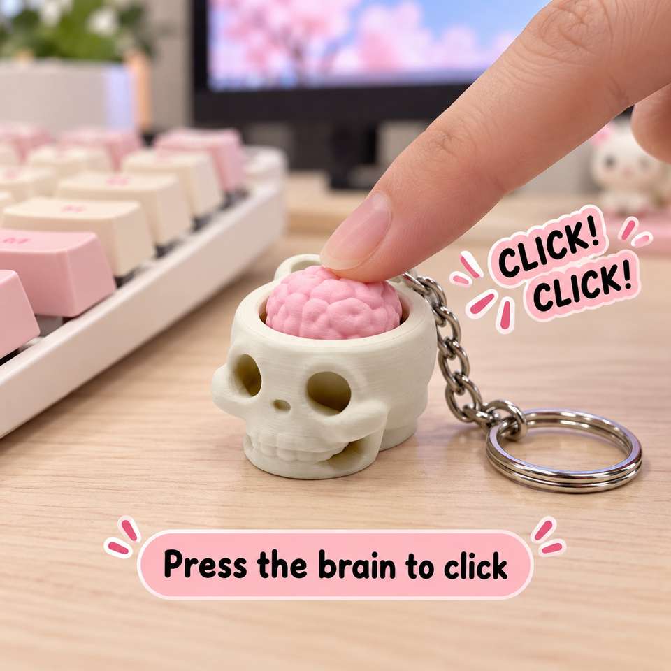 Brain Set JIYANSHI RETAIL Skull Brain Clicker Fidget Keychain Key Chain Price in ...