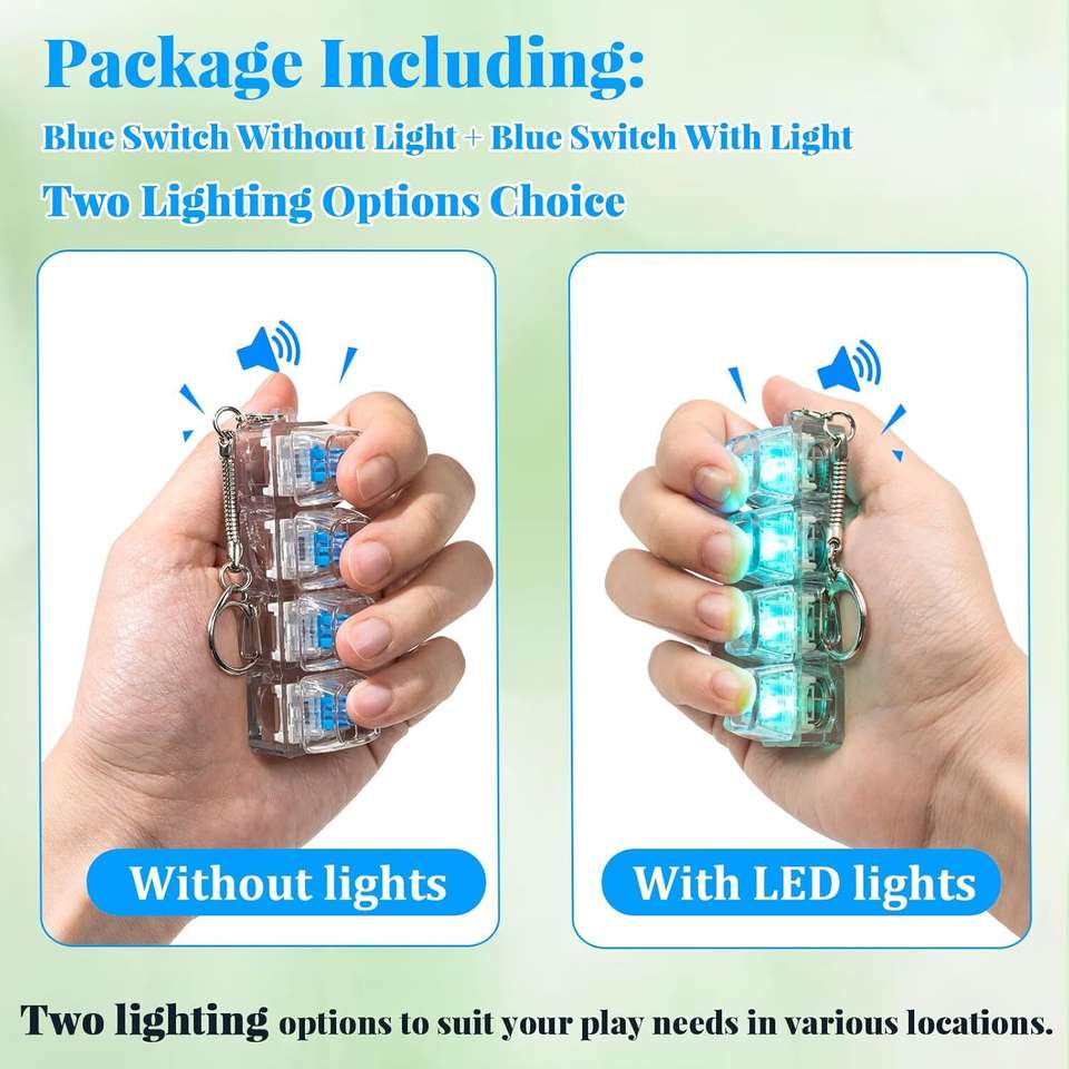 infinitepiinitiatives LED Light Keychain – Press Button Keyboard Key ...