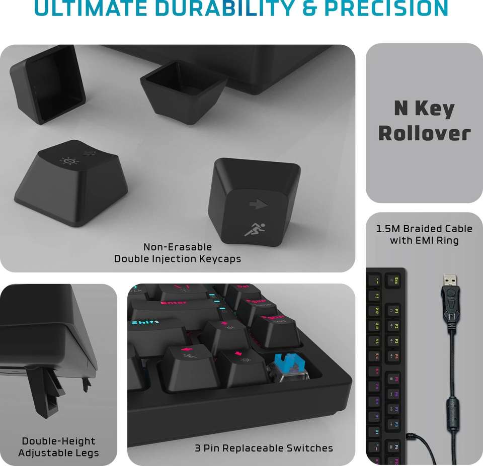 Keyboard Key Design Icon EVOFOX Katana X2 TKL Mechanical Wired USB Tenkeyless Gaming Keyboard ...