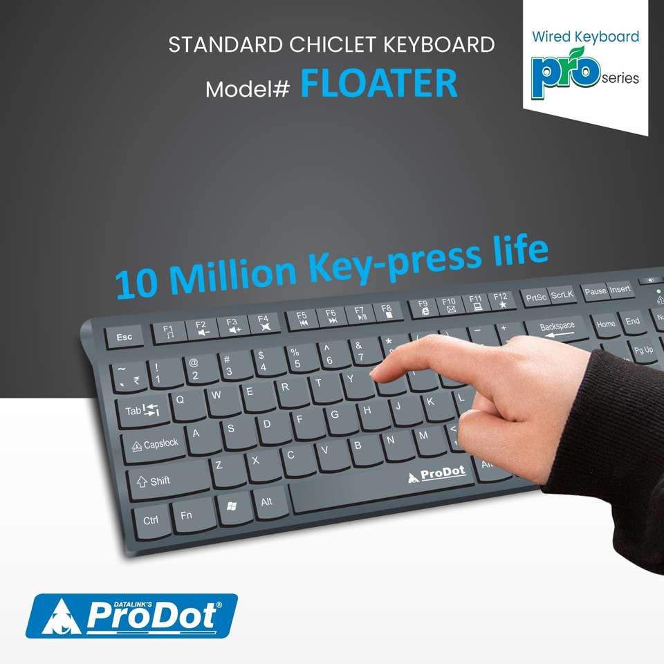 PRODOT QWERTY Keyboard with Low Profile Keys for Windows, Mac, PC ...