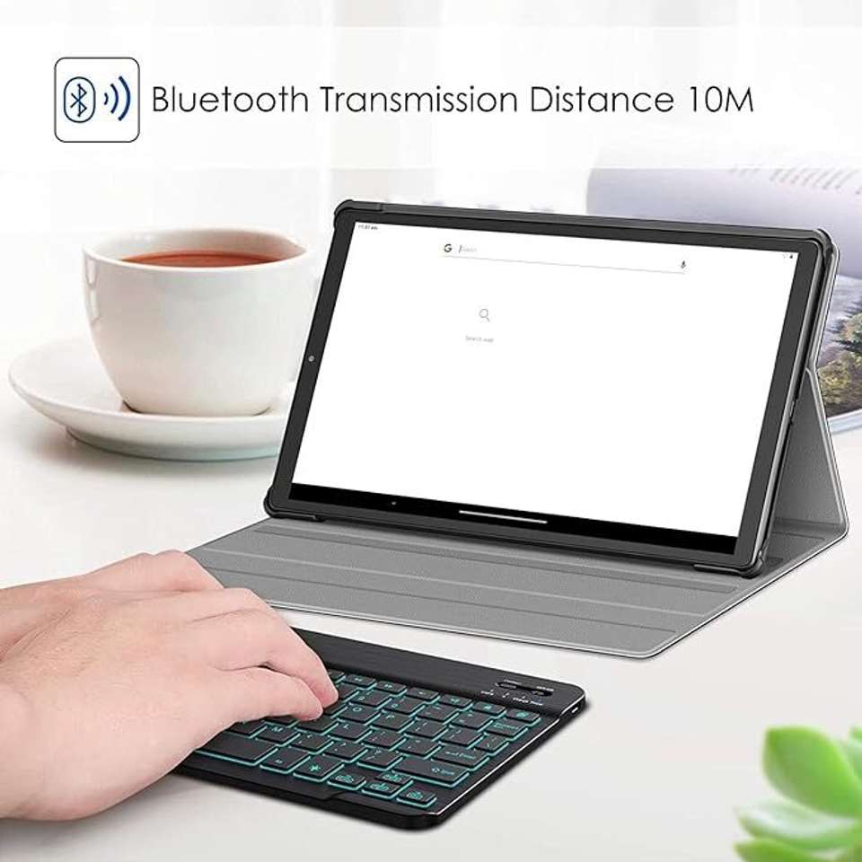 Tablet Attachable Keyboard Proelite Lenovo Tab P12 12.7 inch, Magnetic Detachable Wireless ...