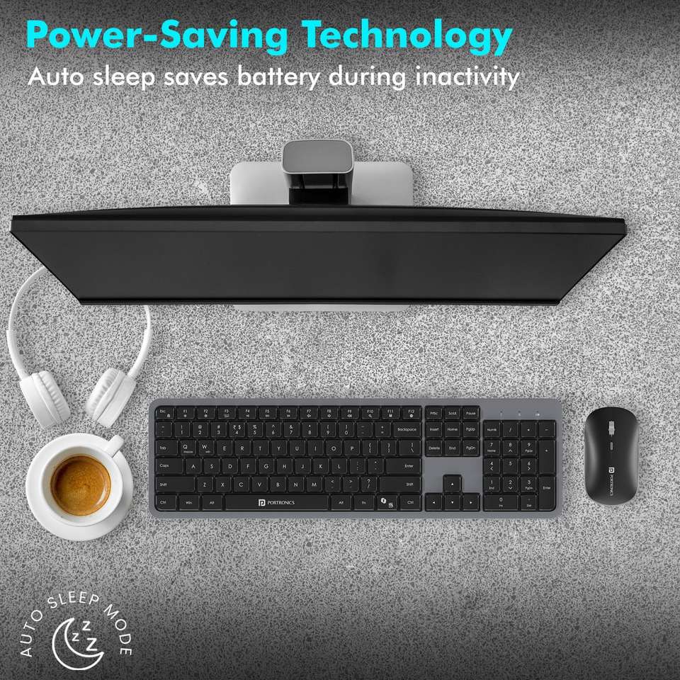 Keyboard Key Design Icon Portronics Key4 Wireless Keyboard Mouse Combo Full Size Numpad 2.5GHz ...