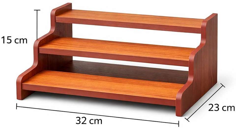 Wood Racking Absysa Containers Kitchen Rack Wood Modern 3-Tier Wooden Kitchen Rack ...