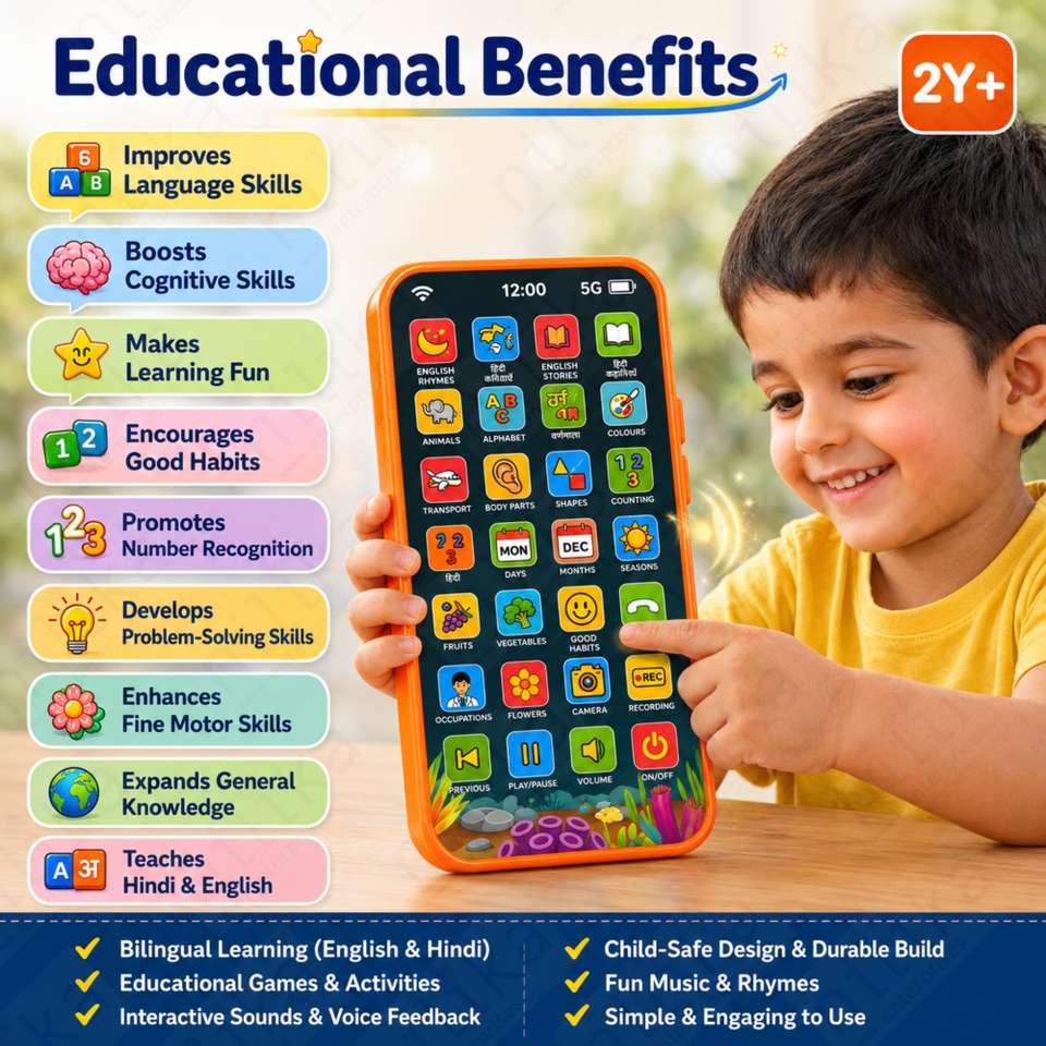 Nilika Enterprises Kids Talking Educational Phone Toy with Music ...